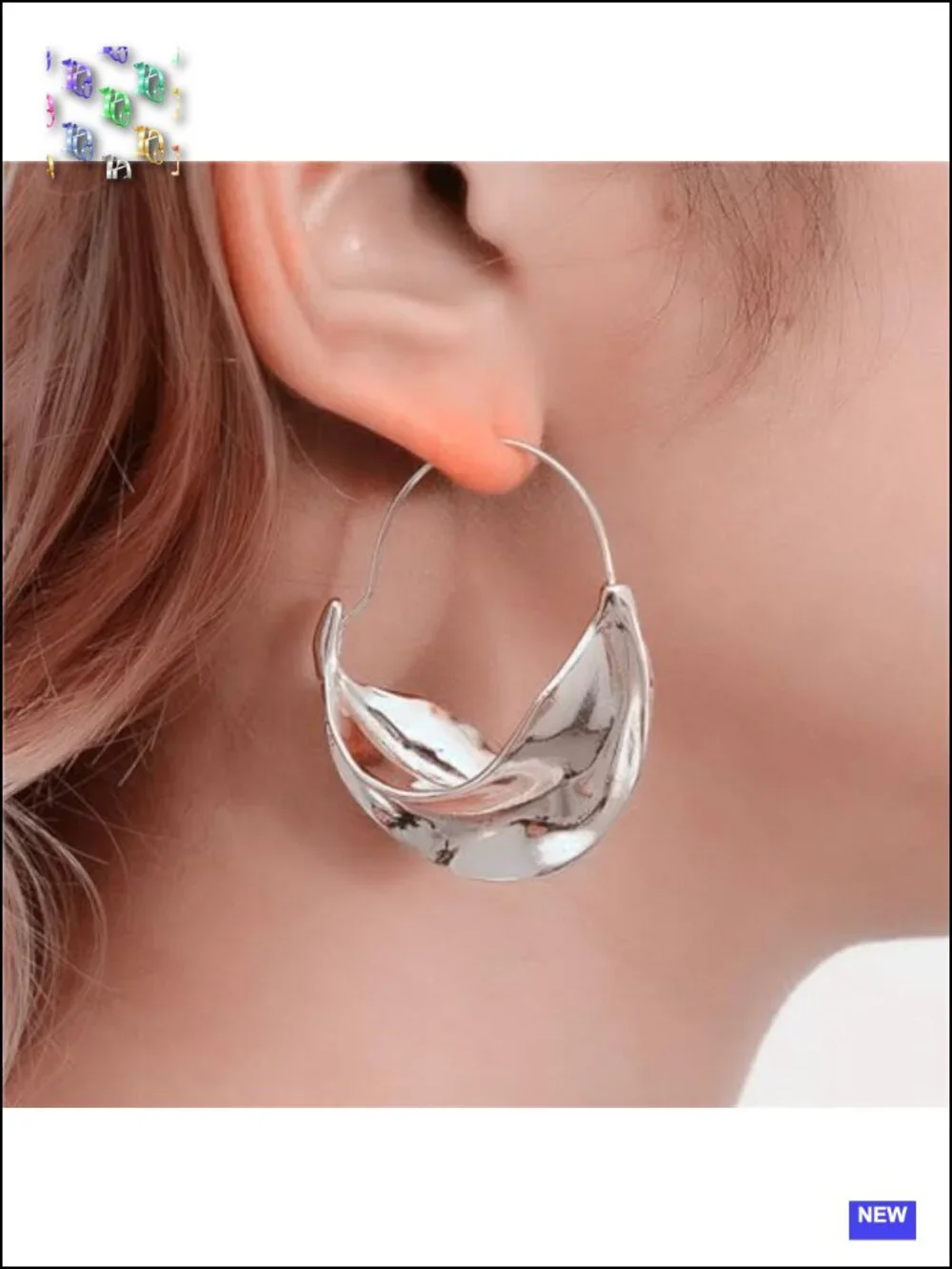2 Pairs Fulani Chunky Basket Earrings Set Gold Silver Plated Bohemian Statement